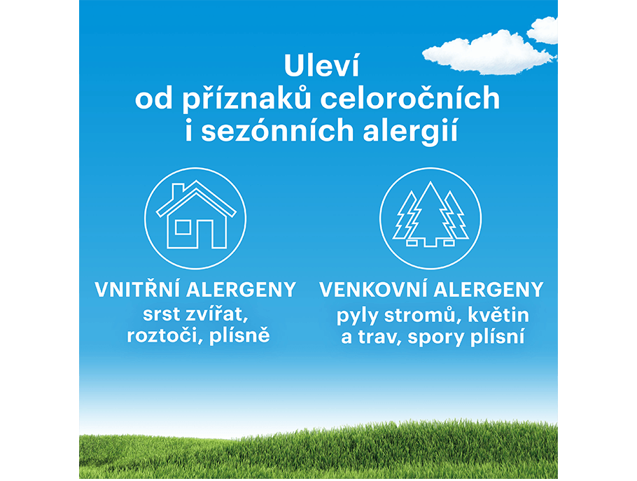 Claritine – vnitřní a venkovní alergeny